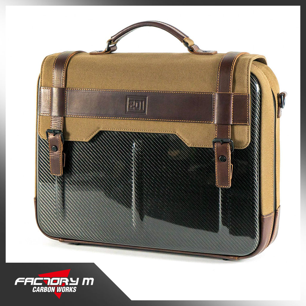 [FACTORY M] Numbering Carbon Bag 201 CARBON MULTI BAG - 3K Desert Brown
