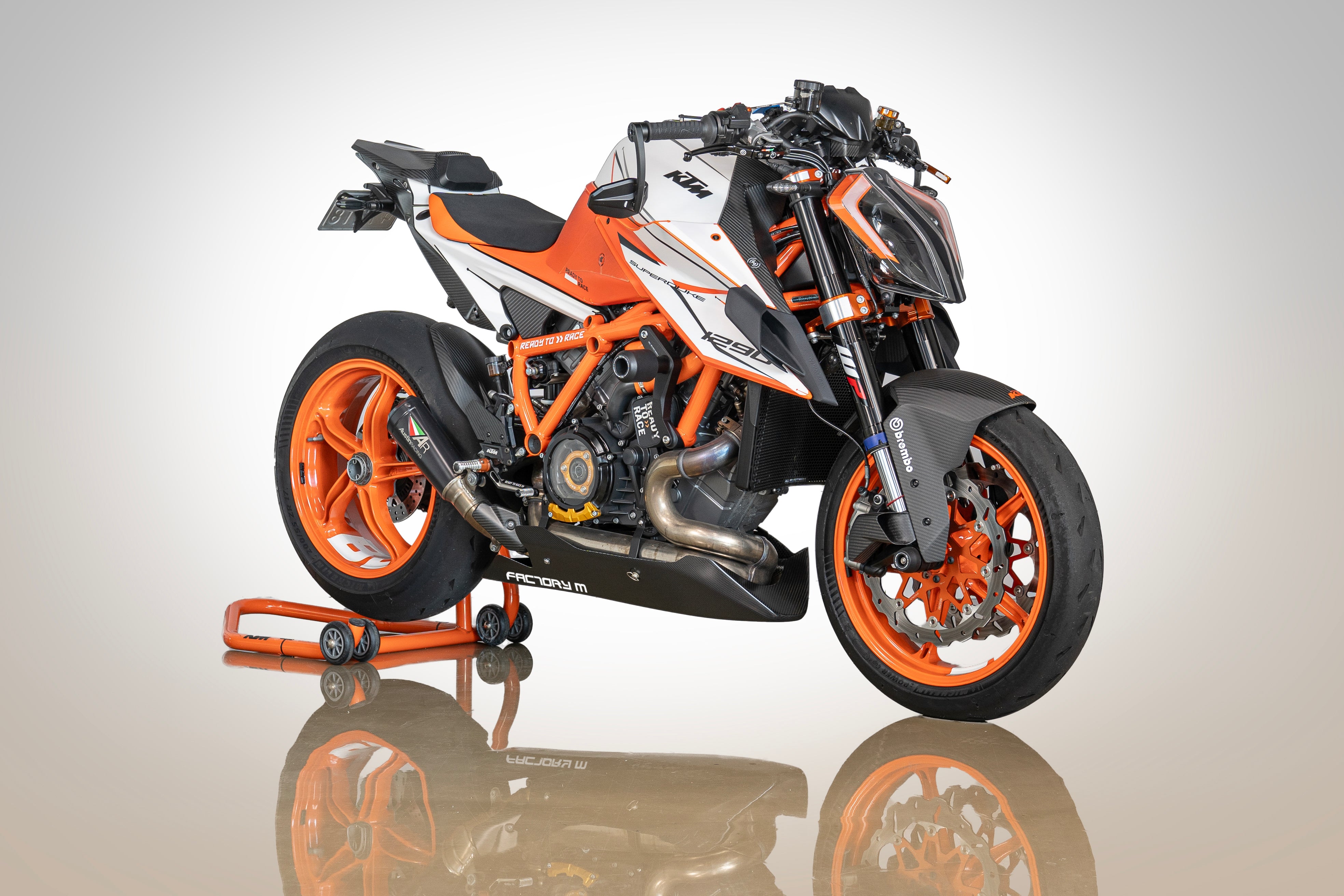 FACTORY M] MATTE Carbon Fiber Belly Pan for KTM 1290 Super Duke R