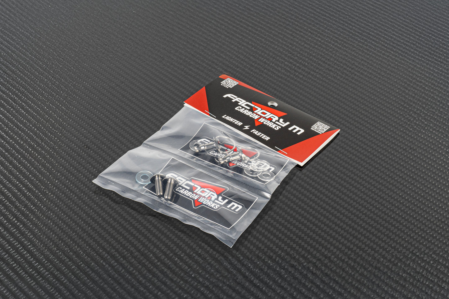 [FACTORY M] Titanium Fastener Set(Set of 2 DZUS Quick Release Fasteners and 2 Aero Bolts) for Carbon Belly Pan