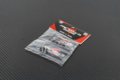 [FACTORY M] Titanium Fastener Set(Set of 2 DZUS Quick Release Fasteners and 2 Aero Bolts) for Carbon Belly Pan