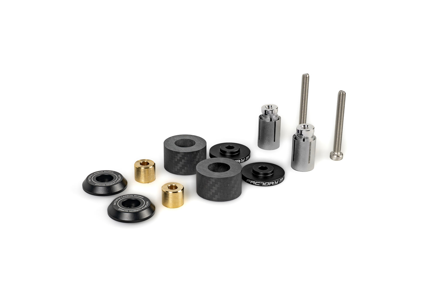 [FACTORY M] 47 Carbon Handlebar Ends BLACK (2pcs)