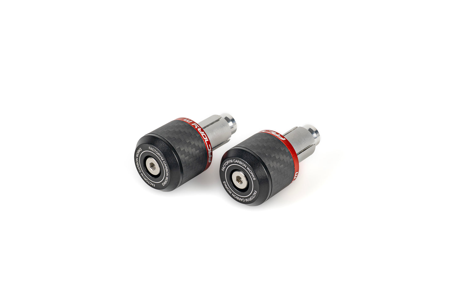 [FACTORY M] 47 Carbon Handlebar Ends RED (2pcs)