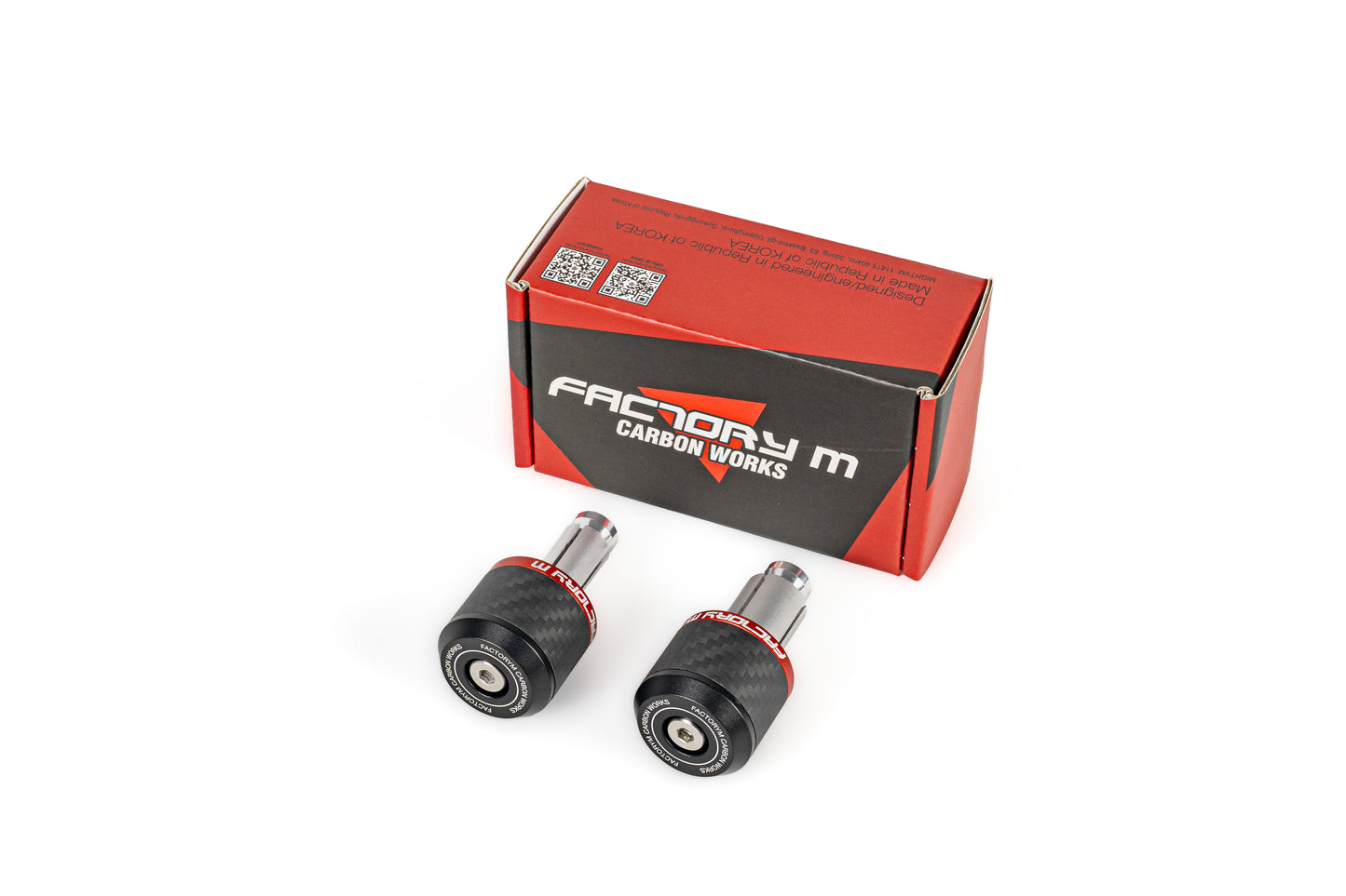 [FACTORY M] 47 Carbon Handlebar Ends RED (2pcs)