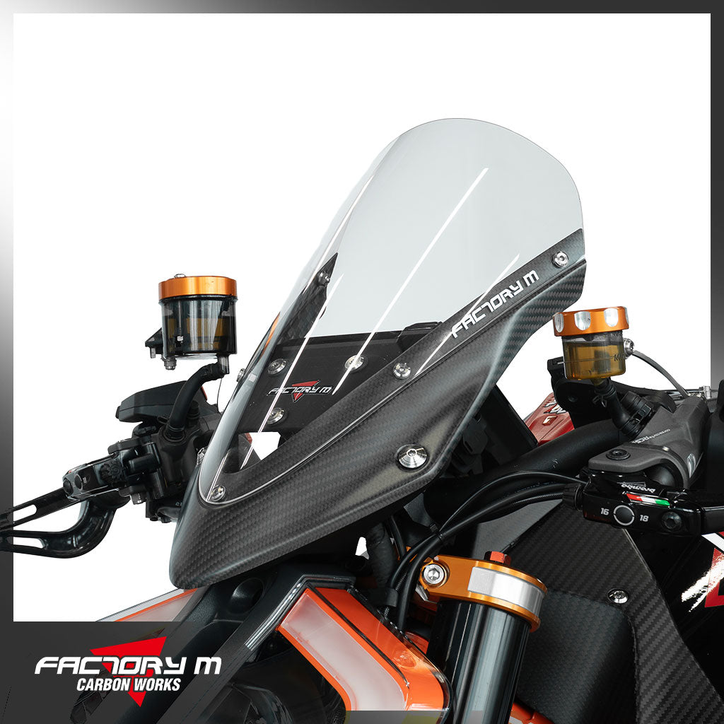 Matte Carbon Aero Windscreen Kit for KTM 1290 Super Duke R (2020–2023) — Limited Edition