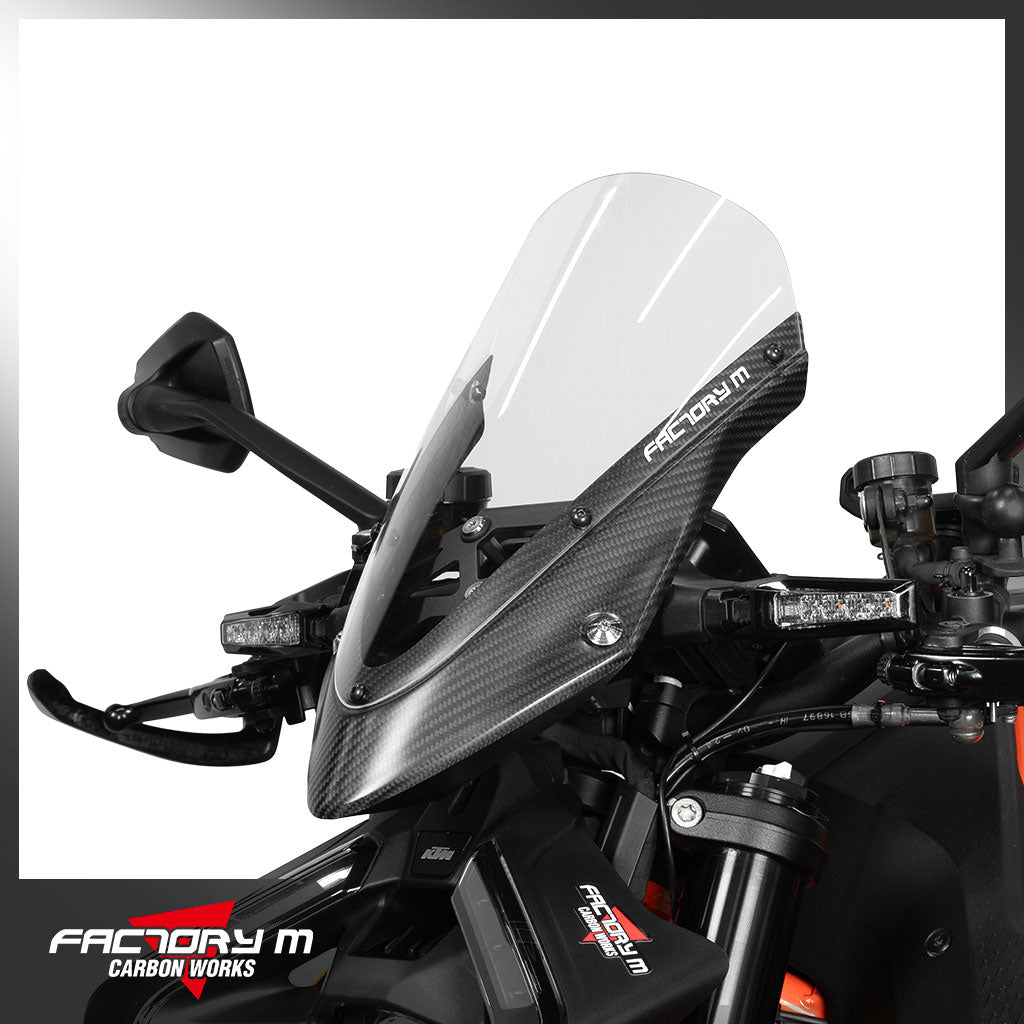 Matte Carbon Aero Windscreen Kit for KTM 1390 Super Duke R