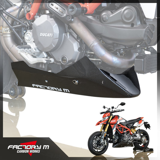 [FACTORY M] Carbon fiber belly pan for Ducati Hypermotard 950