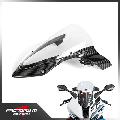 [FACTORY M] Carbon Fiber Trim Racing Windscreen for BMW S1000RR 2019+