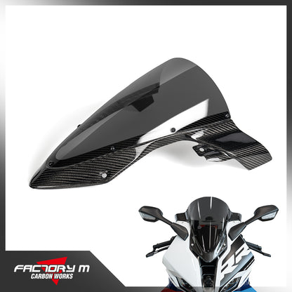 [FACTORY M] Carbon Fiber Trim Racing Windscreen for BMW S1000RR 2019+